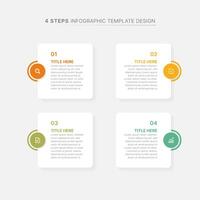 Business Infographic Design Template with 4 Data Points vector