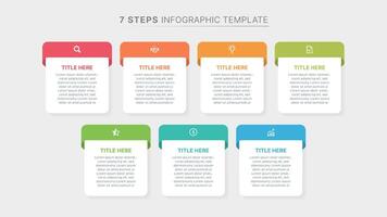 Weekly Planner Organizer Infographic Template Design with 7 Options vector