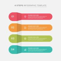 Business Infographic Design Template with 4 Bar of Options vector