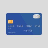 Front of payment card, Credit Card, Bank Card on a white background vector