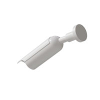 White Outdoor Security Camera - Medium Low View at 135 Degrees png