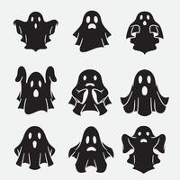 set of ghost good for icons, symbol, element design, etc vector