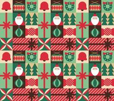 Retro Christmas minimalist geometric seamless pattern vector