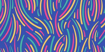 Hand drawn bright lines seamless pattern. Abstract design for textiles, banners, wallpapers, wrapping paper, cover vector