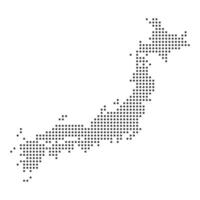 Dotted Japan Map Isolated Element vector