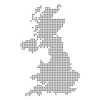 Dotted United Kingdom Map Isolated Element vector