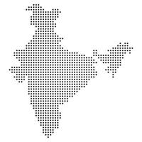 Dotted India Map Isolated Element vector