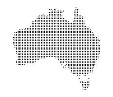 Dotted Australia Map Isolated Element vector