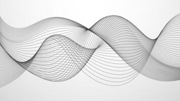 Abstract plexus wave dots on gray background Illustration vector