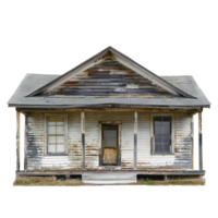 Ranch House front view full length isolate on transparency background png
