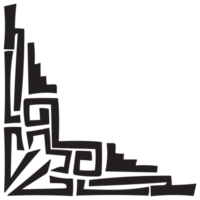 Vintage corners, message frames, game making, abstract corners, ethnic tribal patterns. png