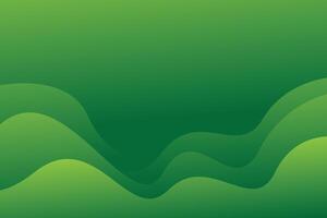 Green waves background with a green background vector