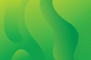 Green abstract background with wavy lines vector