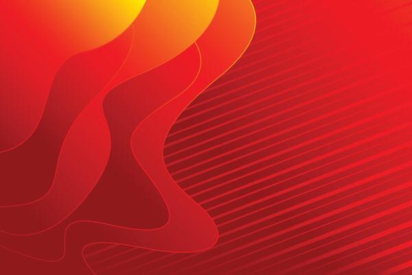 Abstract red and orange background with a wave pattern