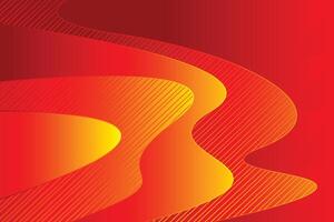 Abstract red and yellow wave background vector
