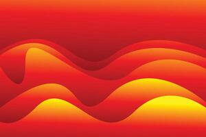 Abstract background with waves and red and yellow colors vector