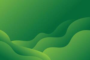 Green mountains background with waves and green grass vector