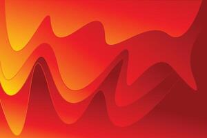 Abstract red and orange waves vector