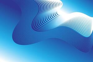 Abstract blue wave background with wavy lines vector