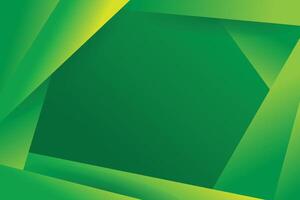 Green abstract background with a square shape vector