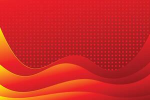 Abstract red and yellow waves background vector