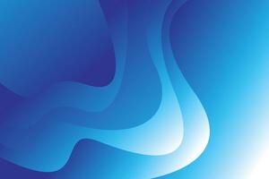 Abstract blue background with a wave shape vector
