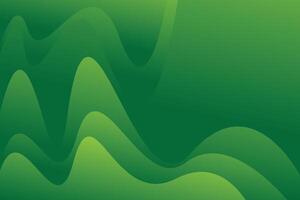 Green waves background vector