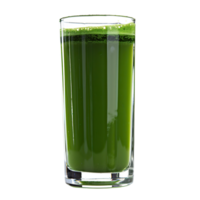 Glass of fresh celery juice on transparent background. png