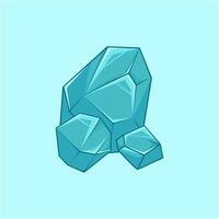 blue crystal with pointed top vector