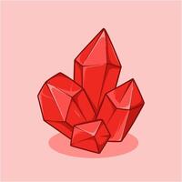 red crystal with pointed top vector