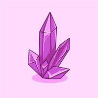purple crystal with pointed top vector