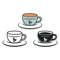 Tea Cup design art work vector