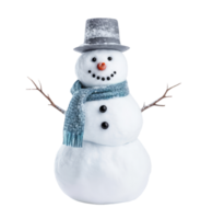 Snowman with hat isolated on transparent background png