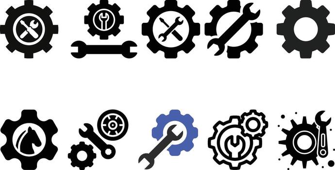 Tool icon set collection design vector