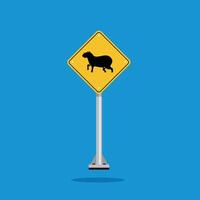 road sign icon, capybara crossing road on yellow rhombus board. suitable for poster use and web icon vector