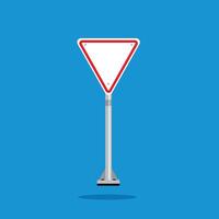 road sign icon, give way to all traffic on yellow rhombus. board.suitable for poster use and web icon vector