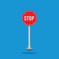 Road sign icon, stop traffic. suitable for poster use and web icons vector