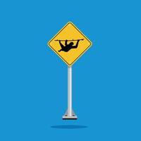 road sign icon, orangutan crossing on yellow rhombus. board.suitable for poster use and web icon vector