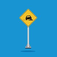 road sign icon, soft verges on yellow rhombus. board.suitable for poster use and web icon vector