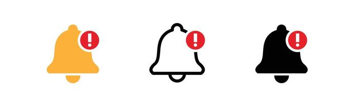 bell icon set, notification alert, various types of shapes. suitable for poster and web icon use vector