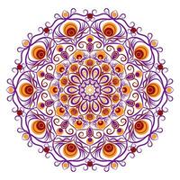 Pattern of flowers. Mandala pattern.Ornament of flowers .Retro decor vector