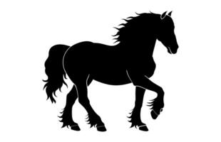 Draft Horse Silhouette isolated on a white background vector