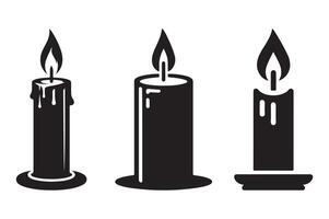 Elegant Candle Silhouette for Creative Projects vector