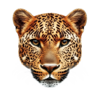Stunning Portrait of a Leopard with Distinctive Spots and Expression png