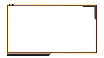 Simple overlay frame design, simple gaming overlay frame vector