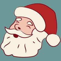 Santa in a retro cartoon colour scheme, Christmas Santa element vector