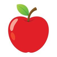 Fun apple coloring page for kids drawing, Apple outline for baby vector