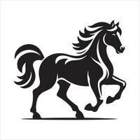 Trotting Horse silhouette file vector