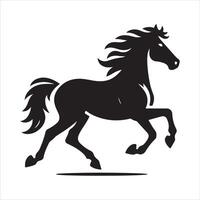 Trotting Horse silhouette EPS file vector