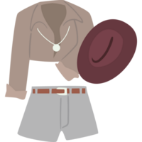 spring clothes jacket and short png